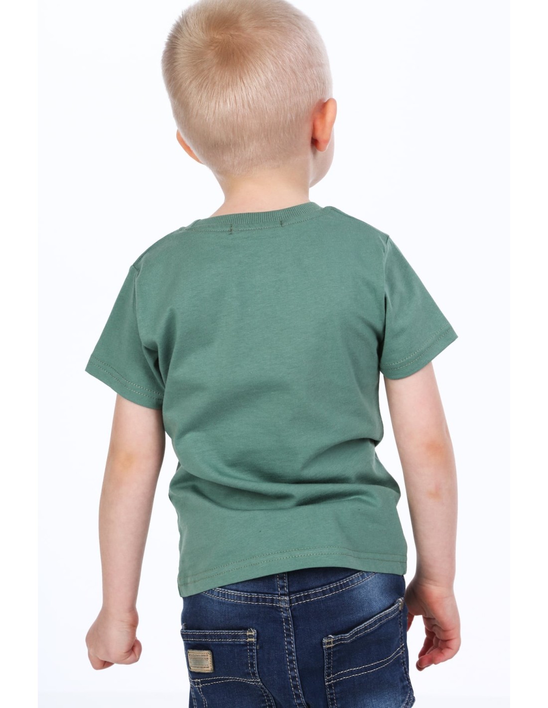 Khaki boys\' t-shirt with print NDZ4484 - Online store - Boutique